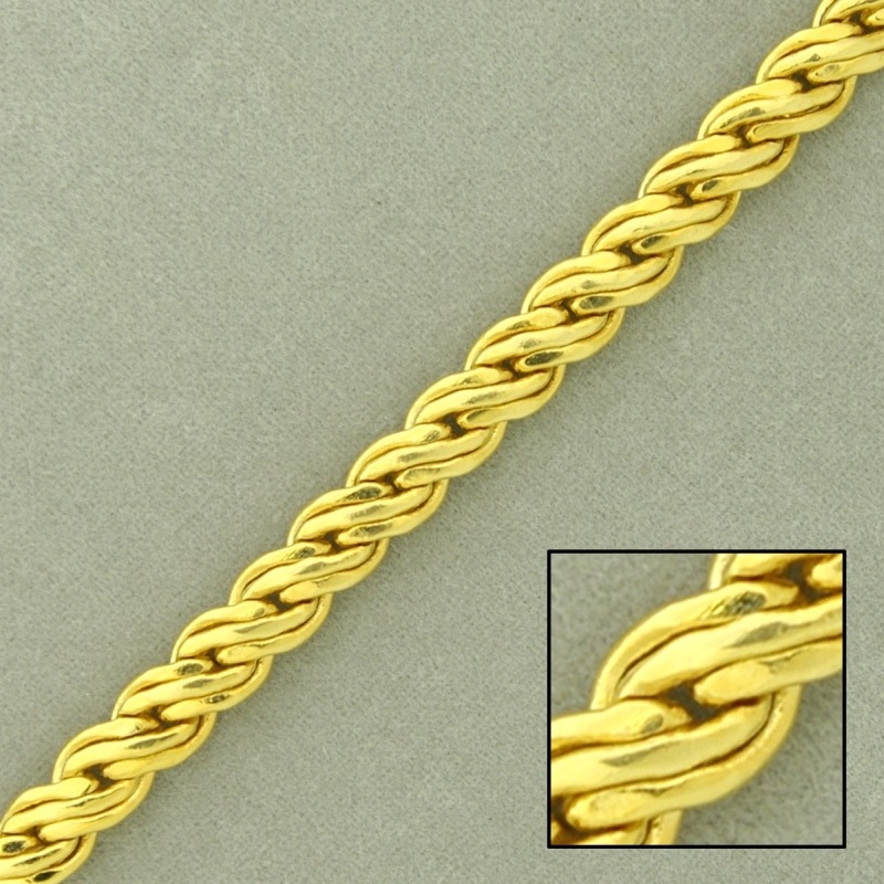 Chaîne en laiton platé largeur 5,2mm