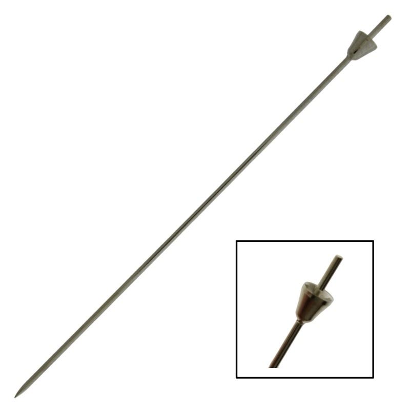 [110578000] Agujón 81mm x Ø1mm con casquilla para perla lágrima.