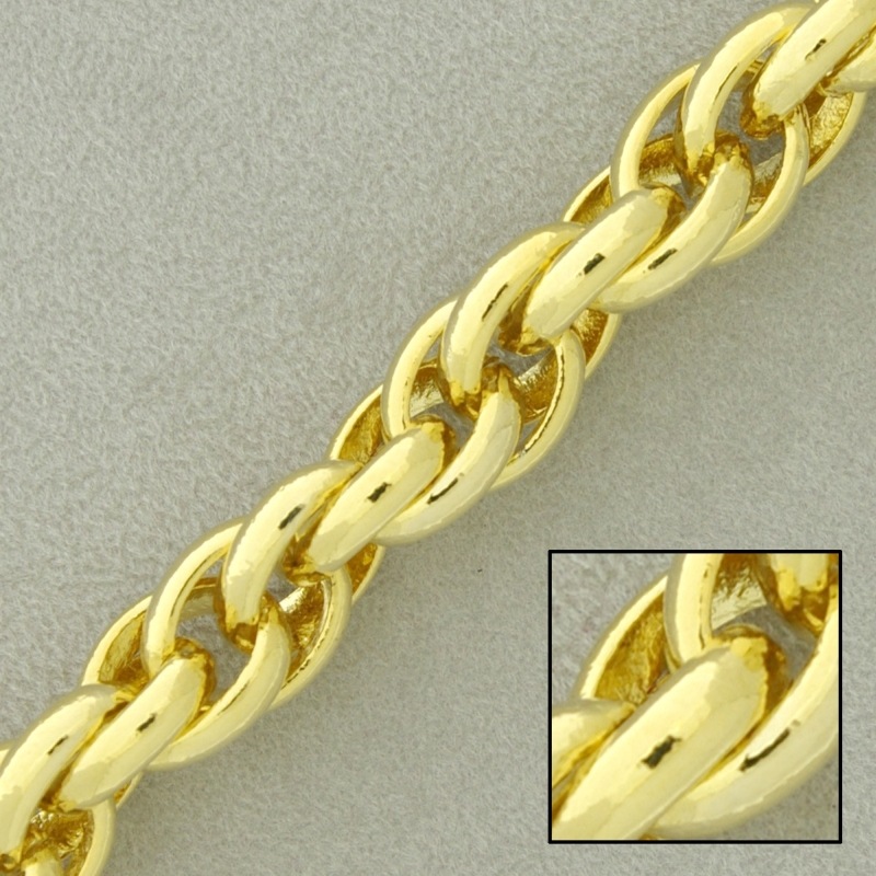 Cadena de latón cordón ancho 10mm