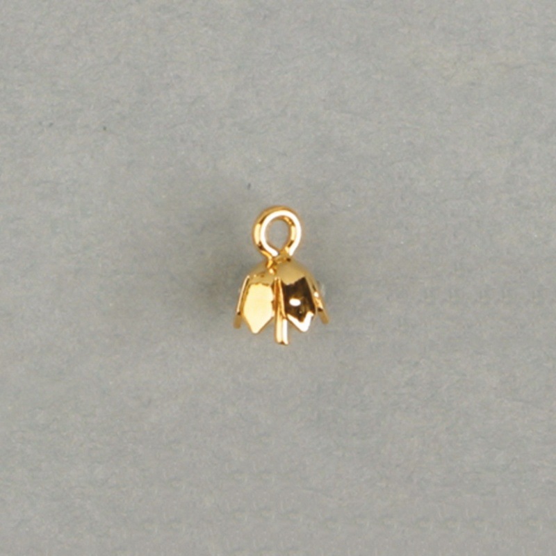 [112530000] Campanillo flor 7x5mm con espigon para perla lágrima a partir de 13mm de largo
