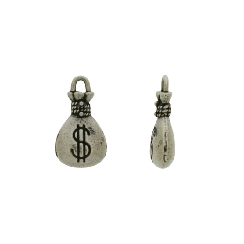 [120520000] Pendentif sac d'argent 18x10mm