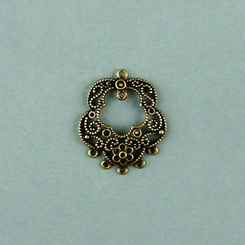 [116640000] Support filigree 38x32mm avec 11 cavités pour strass