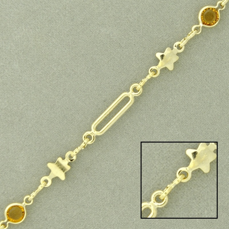 [528710400] Chaîne en laiton à  maille fantaisie largeur 5mm