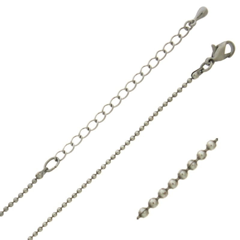 [542480000] Ras-du-cou longueur 47cms réglable. Chaîne du laiton largeur 1,5mm.