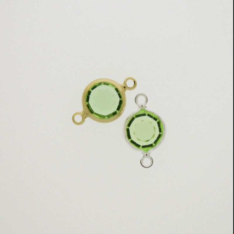 [750191500] Round strass diam. 8mm green colour. Length 15mm