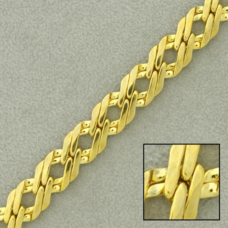 Cadena de latón plana ancho 9,3mm
