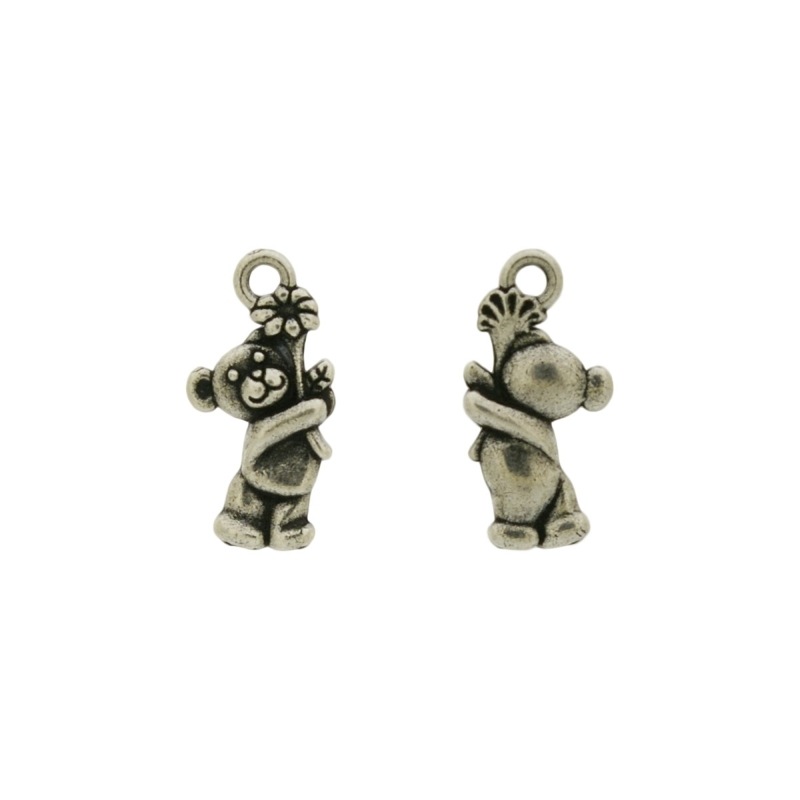 Flower-Bear pendant 19x10mm