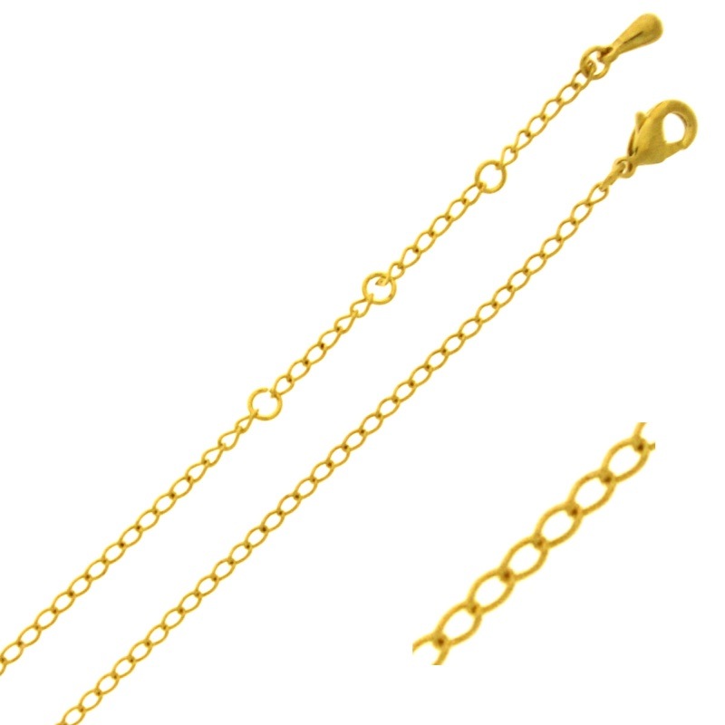 [542580000] Choker necklace 47 cms adjustable. Brass chain width 1,7mm.
