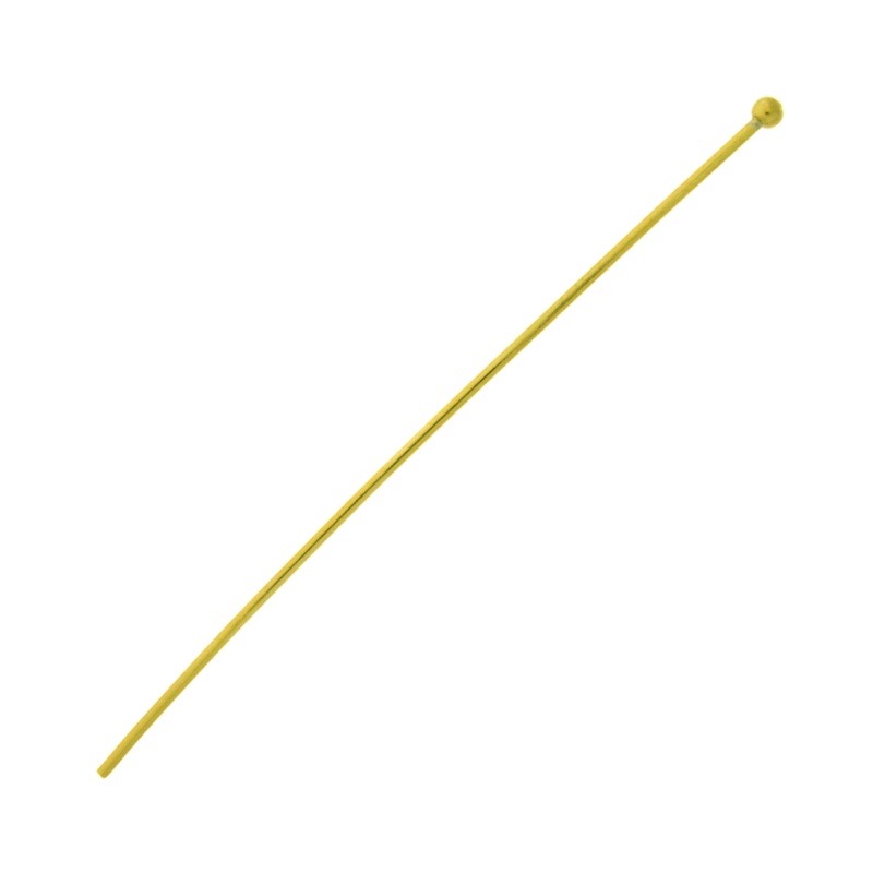 Tige en laiton longueur 60mm à tête boule. Fil Ø 0,8mm. Mesure de la tête boule Ø 2mm.