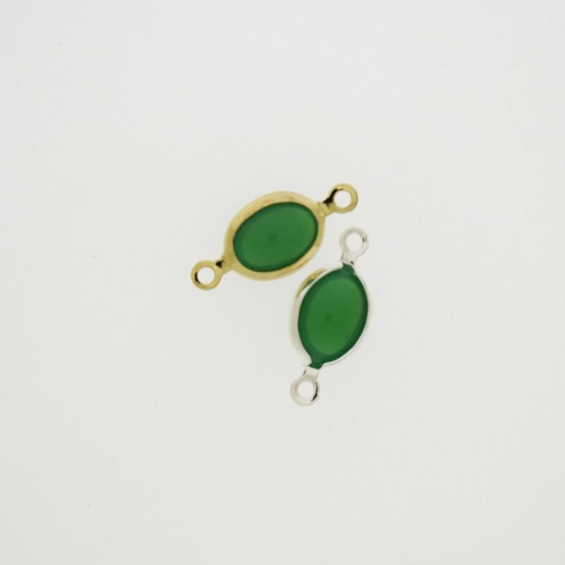 [750210900] Intercalaire ovale 6x8mm couleur chrysope. Longueur 16mm