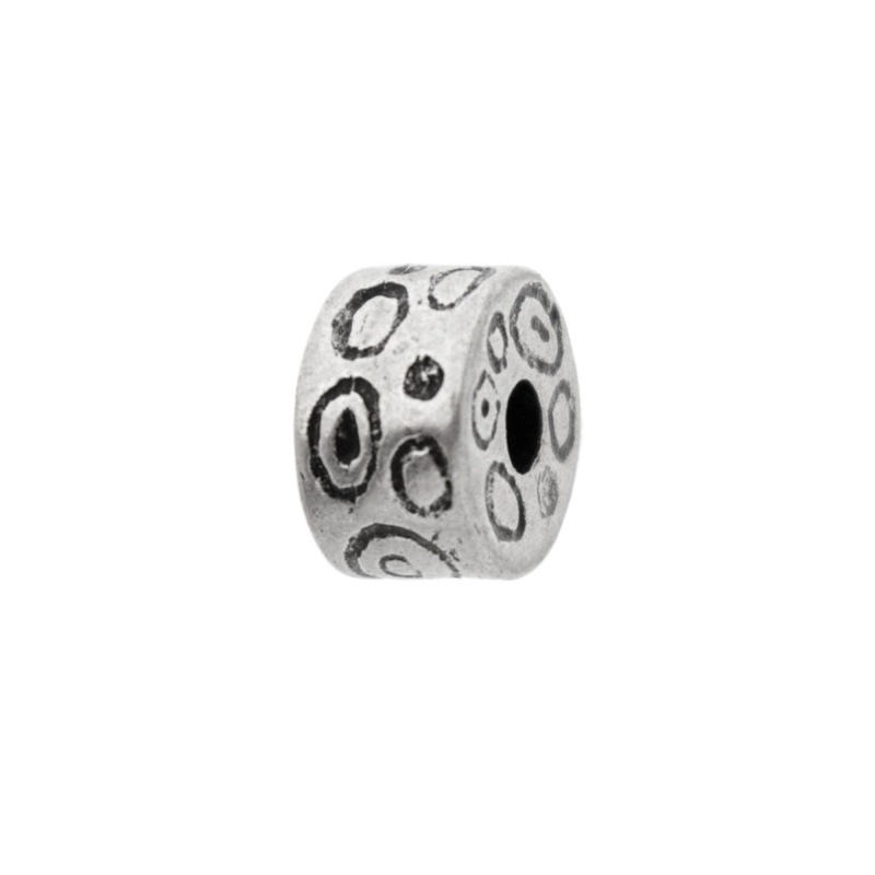 [126380300] Metal bead 13x7mm. Hole Ø 3mm