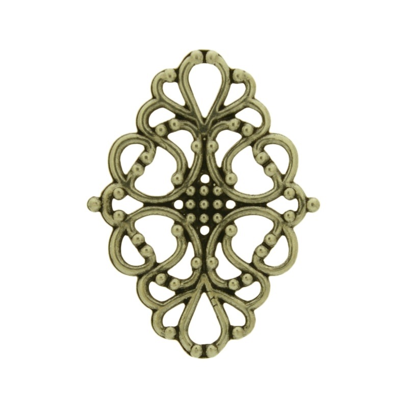 [121440000] Élément filigree ovale 40x31mm