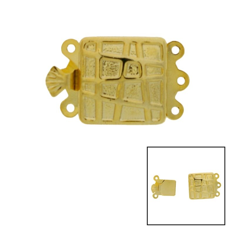 [915280000] Necklace clasp 14x21mm 3 strands