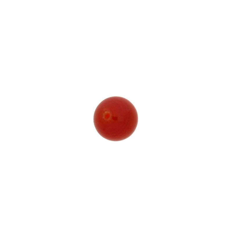 [445080700] Cornelian colour glass ball Ø8mm. With two holes.