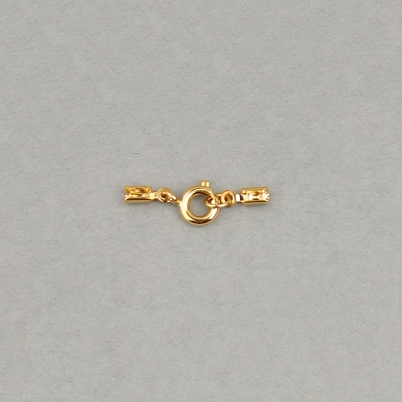 [110100000] Set fermoir à resort Ø 6mm + 2 embouts pour fil Ø 1,2mm