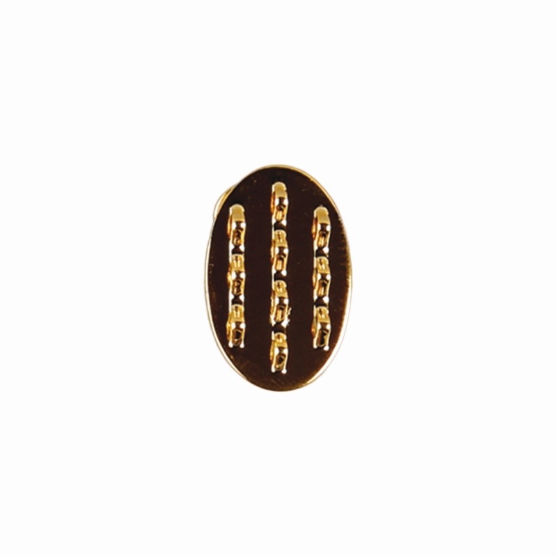 Boucle d'oreille clip plateau oval 18x12mm avec 10 anneaux