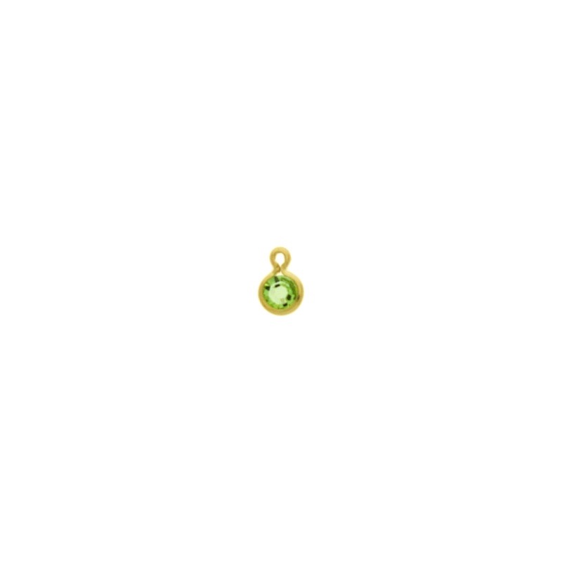 [124041500] Round strass setting Ø4mm with ring. Peridot colour.