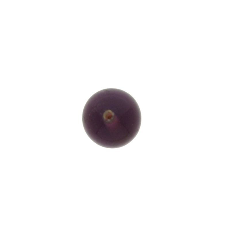 [445101000] Boule de verre Ø10mm couleur améthyste. Avec trou passant.