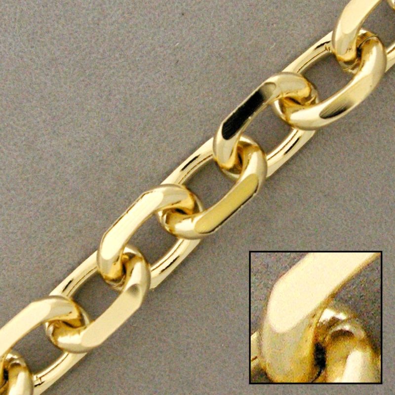 [529161300] Chaîne en laiton maille forçat largeur 13,8mm