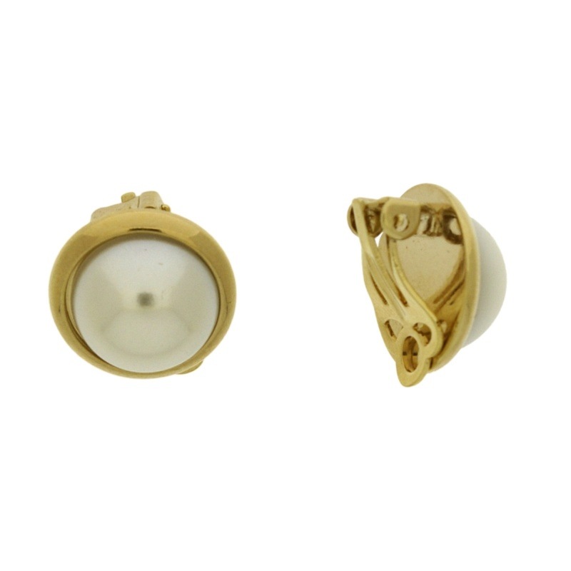 [630471200] Pendiente clip con 1/2 perla Ø12mm
