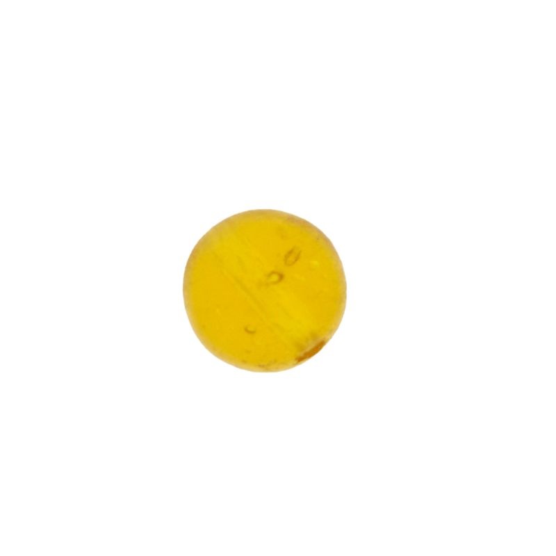 [445120400] Topaz colour glass ball Ø12mm. With two holes.