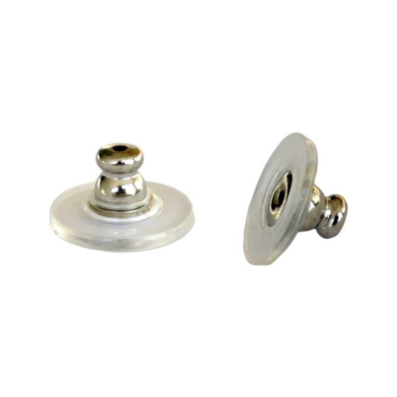 [110181500] Earring clutch 6x11mm white nickel free. VALID FOR EARRING POSTS WITH A Ø0,9mm DIAMETER