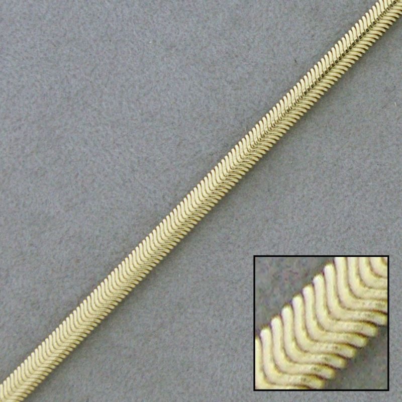 [527540400] Chaîne en laiton serpent plate largeur 4mm