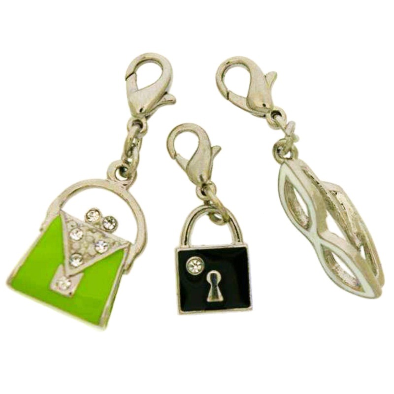 [125012300] Pack 3 enamelled pendants (nickel free)