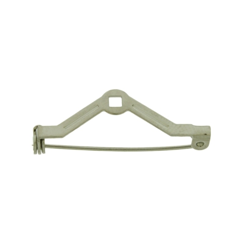 [110803300] Triangular bar pin 33x11 safety clasp