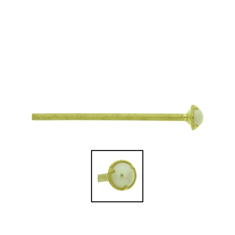 [113250600] Barrette pour éventail 38x5,8mm avec perle Ø5mm ref.435240500