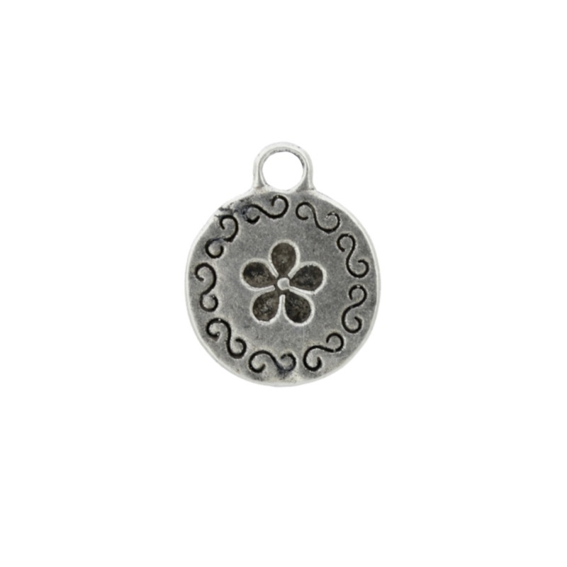 [129360000] Colgante redondo flor 19x15mm