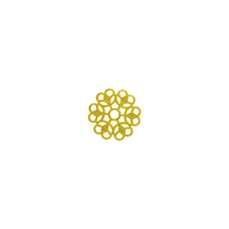 [121280000] Round filigree metal component Ø15mm