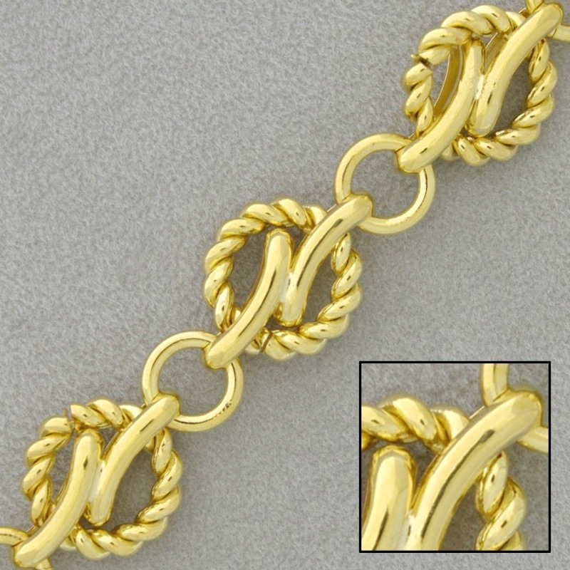 [524960000] Large link brass chain width 14,2mm