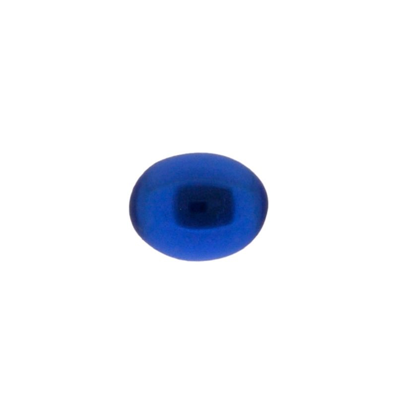 [750090300] Stone oval cabochon 8x10mm flat base sapphire colour
