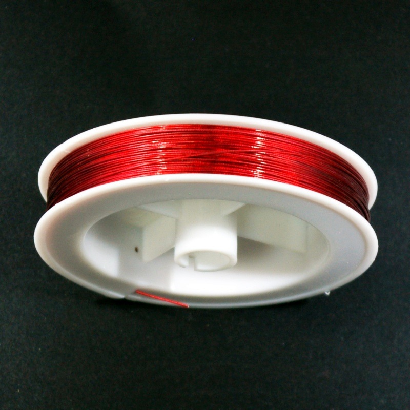 Cable de acero Ø 0,45mm rojo