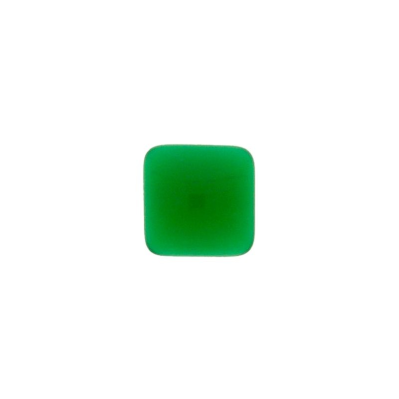 [750680900] Pierre cabochon carrée 8x8mm base plate couleur chrysope