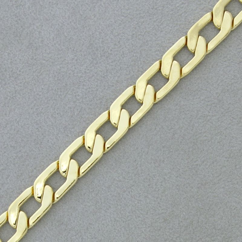 [528400000] Cadena de latón barbada laminada ancho 7,4mm