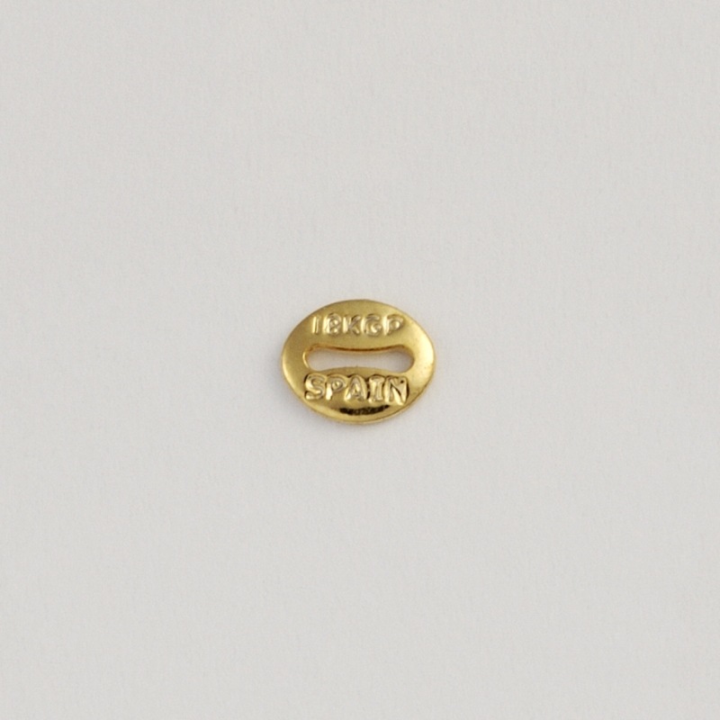 [117980000] Plaque gravé 18KGP SPAIN" 4x6mm"