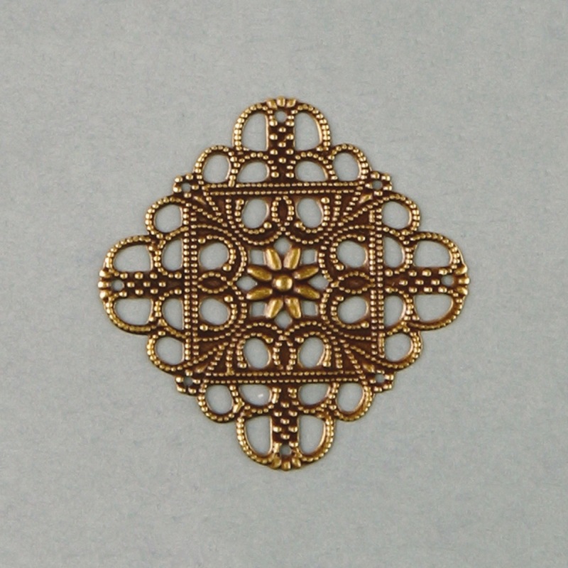 [115450000] Pendentif filigree carré 35x35mm