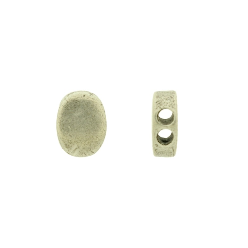 [120220000] Metal bead 11x9mm. 2 holes Ø 4mm