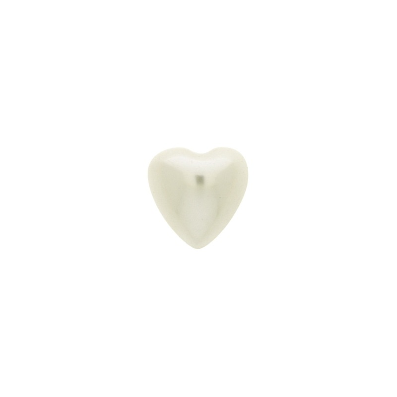 [435171700] Heart pearl flat base 17x17mm
