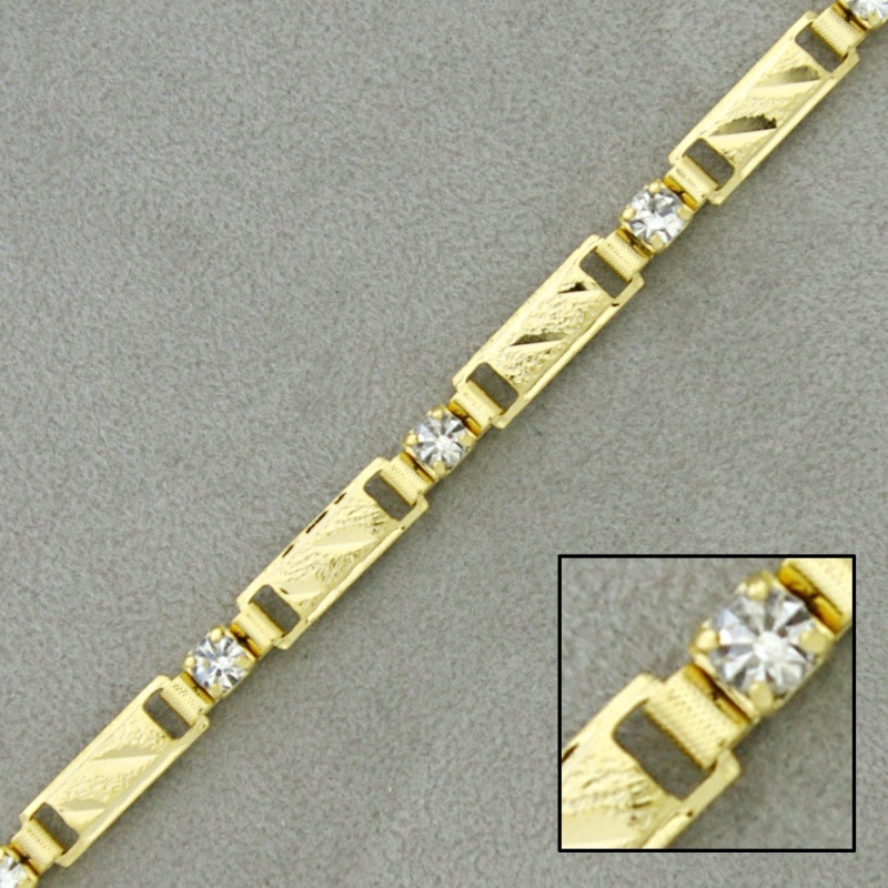 [922360000] Chaîne en laiton avec strass width 5mm