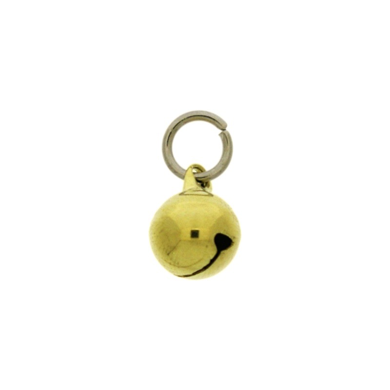 [119091098] Grelot Ø 10mm monté avec un anneau rond Ø8x fil Ø1,2mm