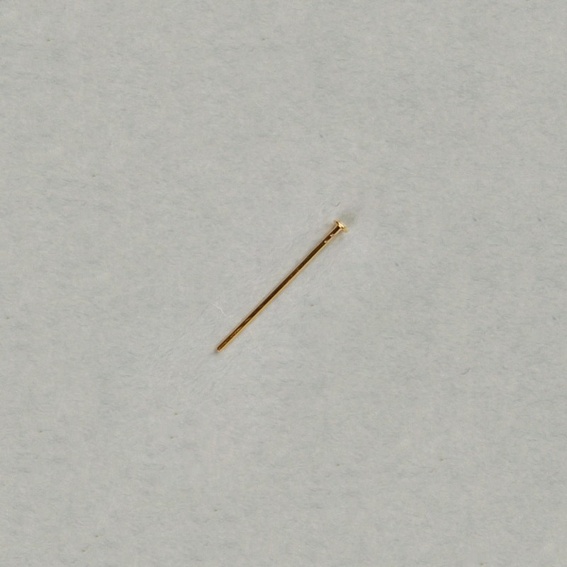 [110751700] Brass headpin 17mm. Wire Ø 0,5mm. Flat head Ø 1,75mm.