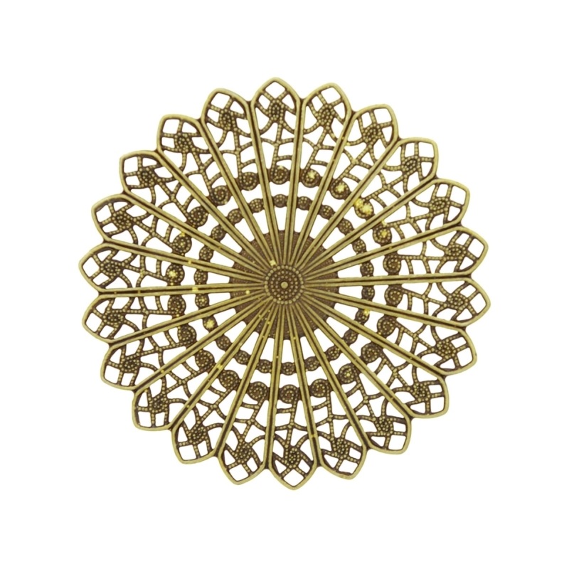 [121630000] Round filigree metal component Ø 45mm