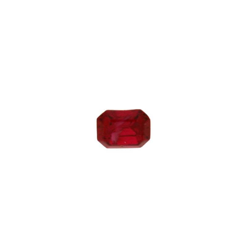 [750441600] Strass forme baguette 8x10mm base conique couleur rubis