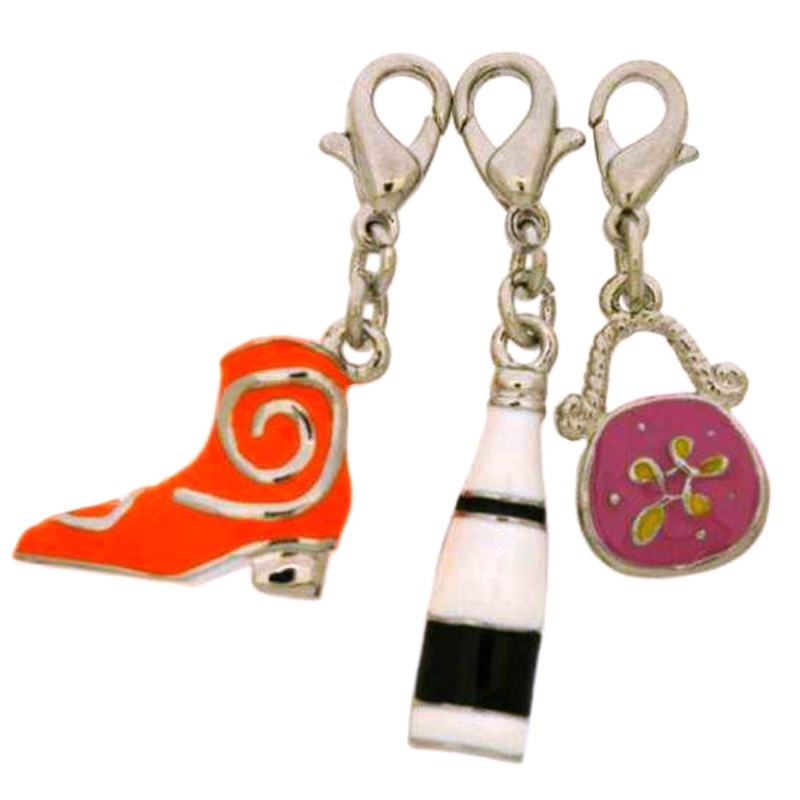 [125011800] Pack 3 pendentifs émaillés (sans nickel)