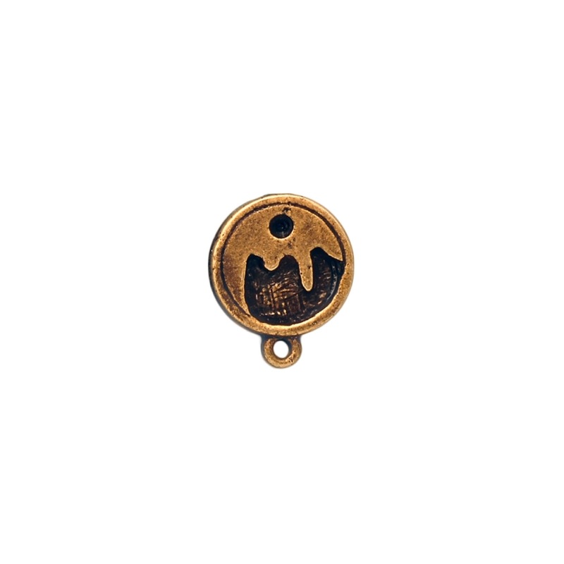 [916870000] Round ear stud bear Ø 13mm to PP13 strass with loop