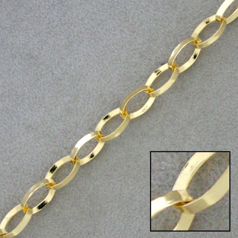 [529179900] Chaîne en laiton maille forçat largeur 5,9mm FIL TRIANGULAIRE