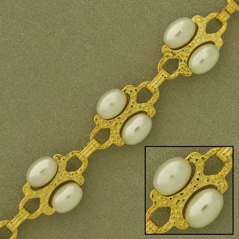 [525920000] Bead brass chain width 12,2mm